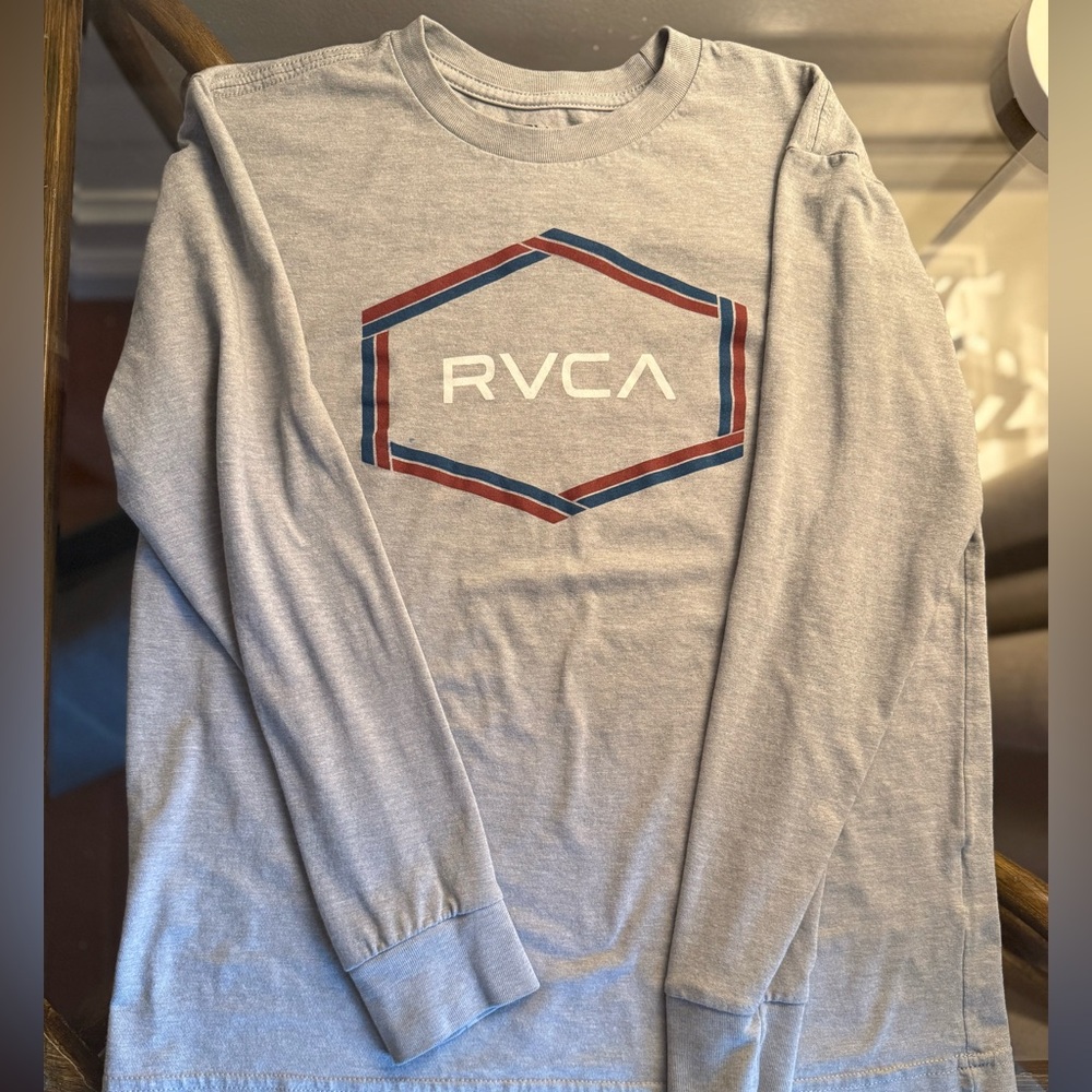 RVCA Gray Boy's Long Sleeve Tee